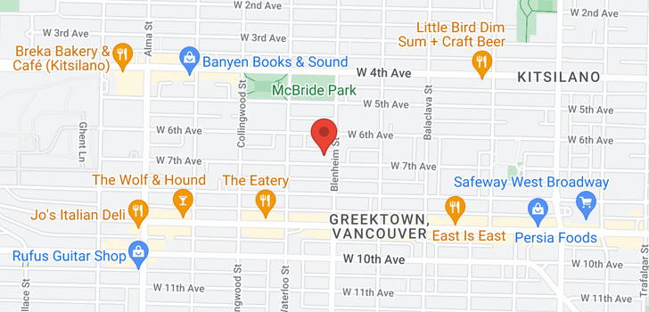 map of 3311 W 7TH AVENUE